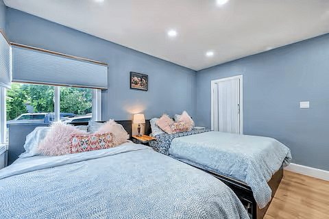 Bedroom 3 - comfortable and spacious, each room has a portable air conditioner