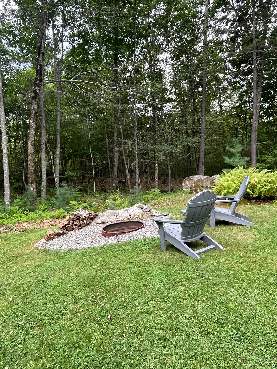 Fire pit, overlooking the peaceful woods 