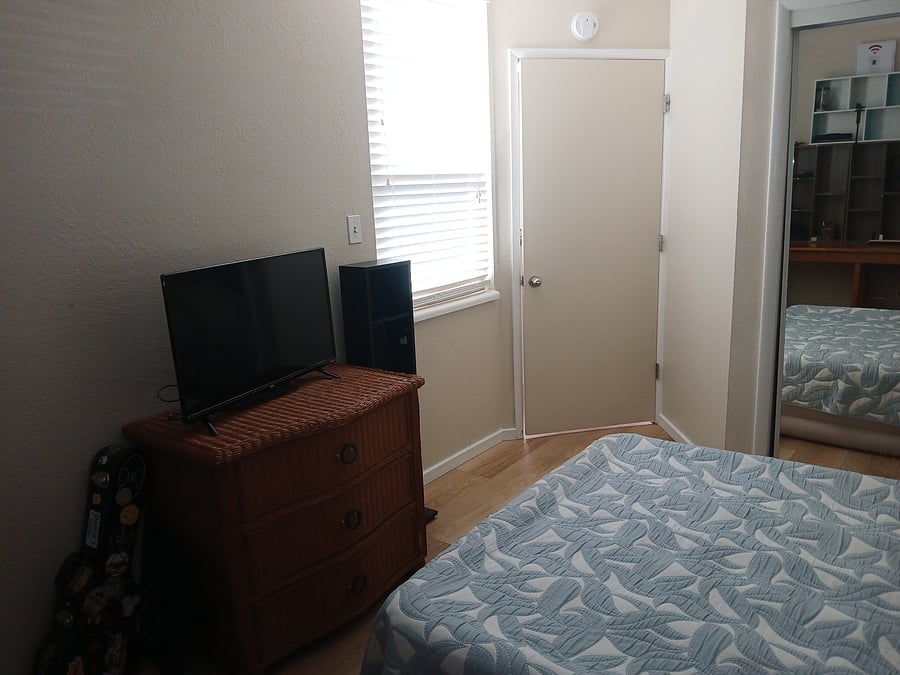 Guest room dresser and TV
