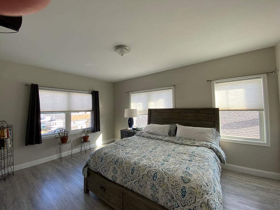 large master bedroom with private bath