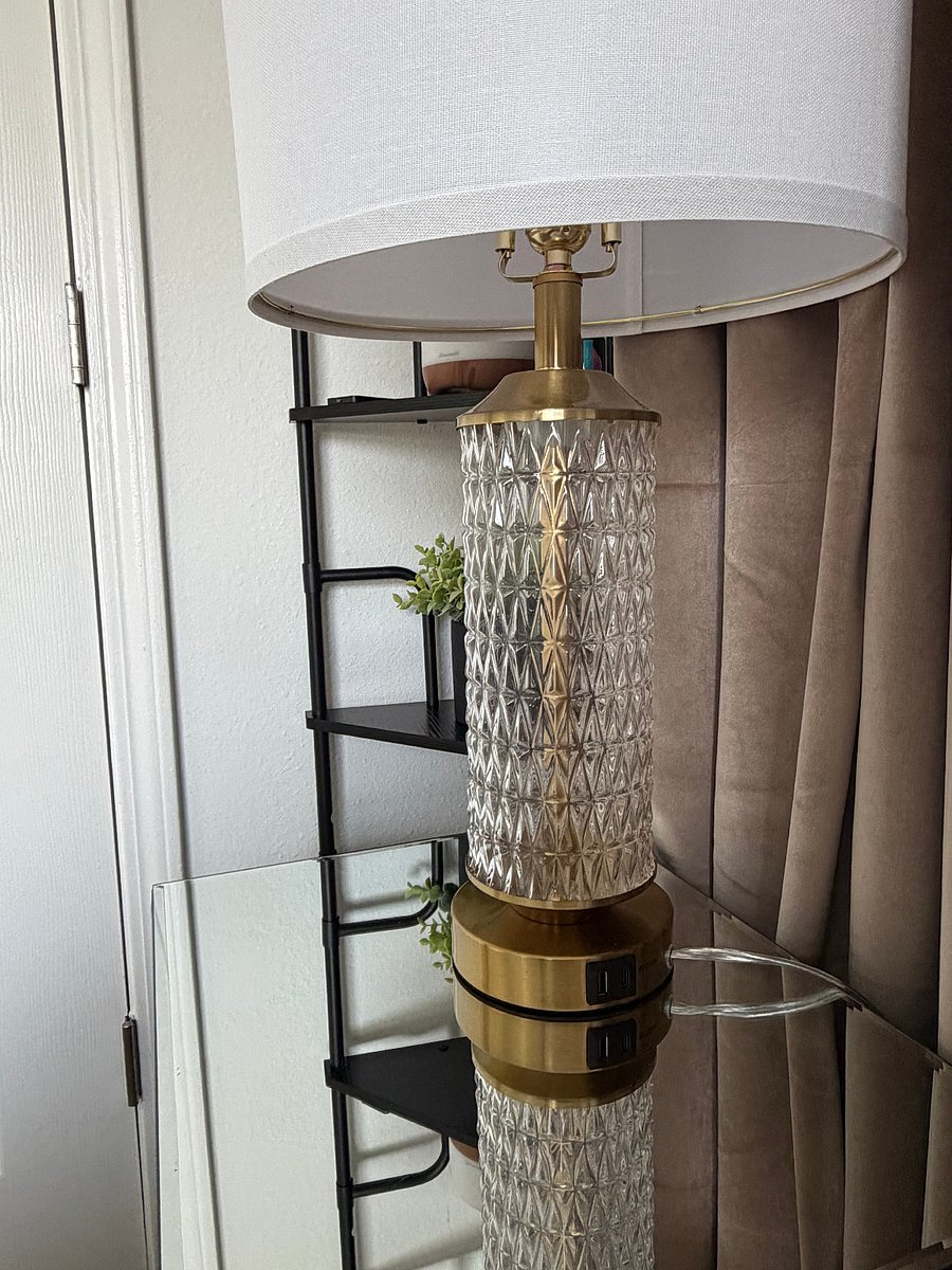 bedside lamp with charging ports