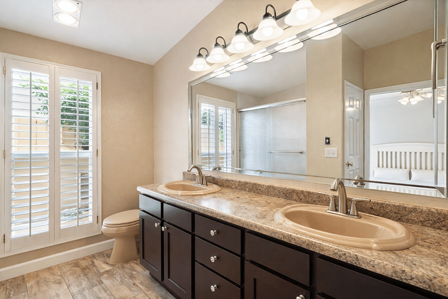 Primary Master Bedroom Bathroom. Large Walk in closet with dressers.