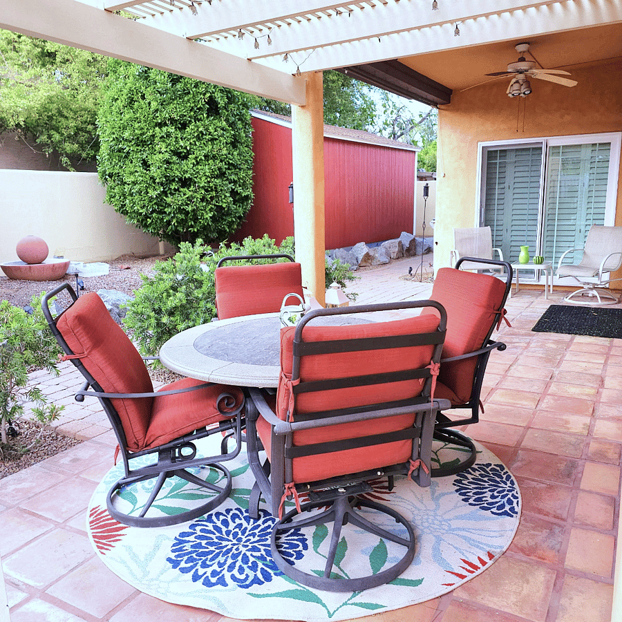 Back Patio. Such a great place to relax and have dinner al fresco.