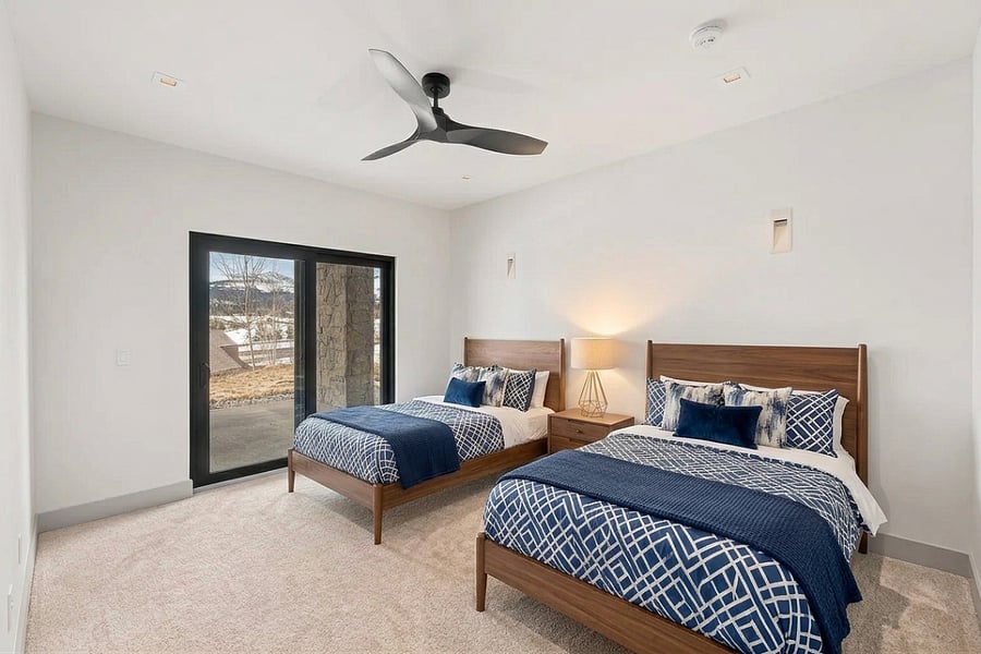 Bedroom 3 with two twin XL beds