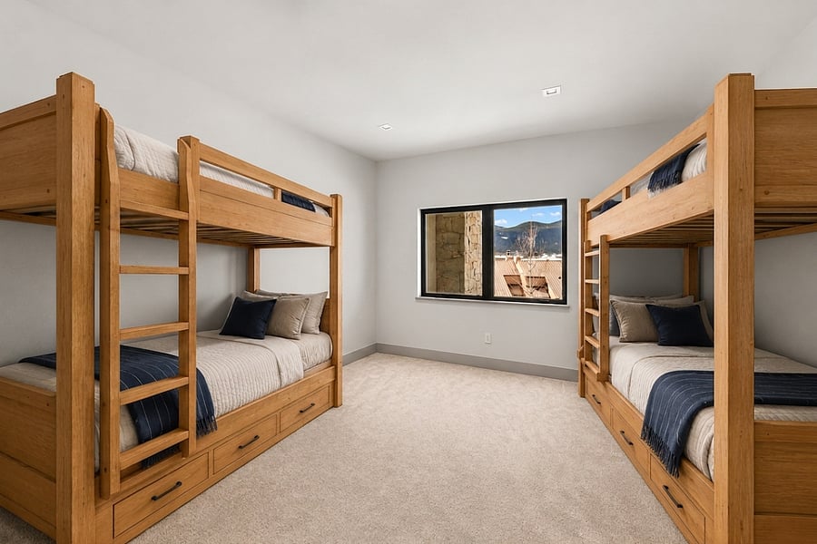 Bedroom 2 with two sets of bunk beds