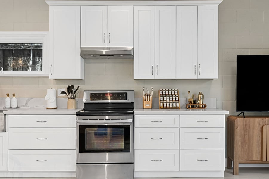 Spacious kitchen with full-size appliances and everything needed for everyday cooking.