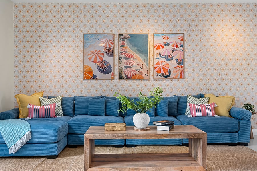 Bright, stylish living room with comfortable seating for relaxing at home.