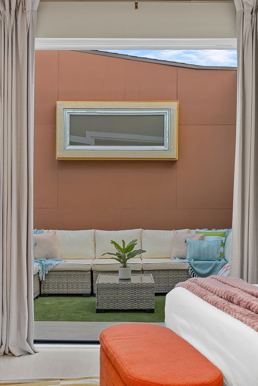 Private outdoor patio with direct access from main bedroom.