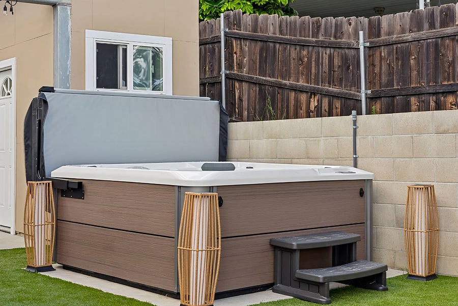 Private hot tub for relaxing after a long day.