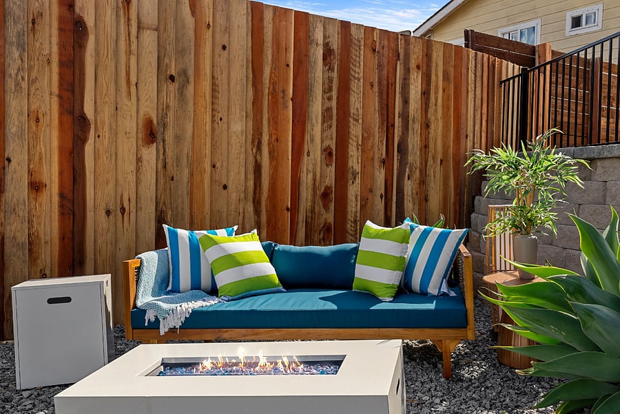 Cozy outdoor lounge for relaxing and unwinding.