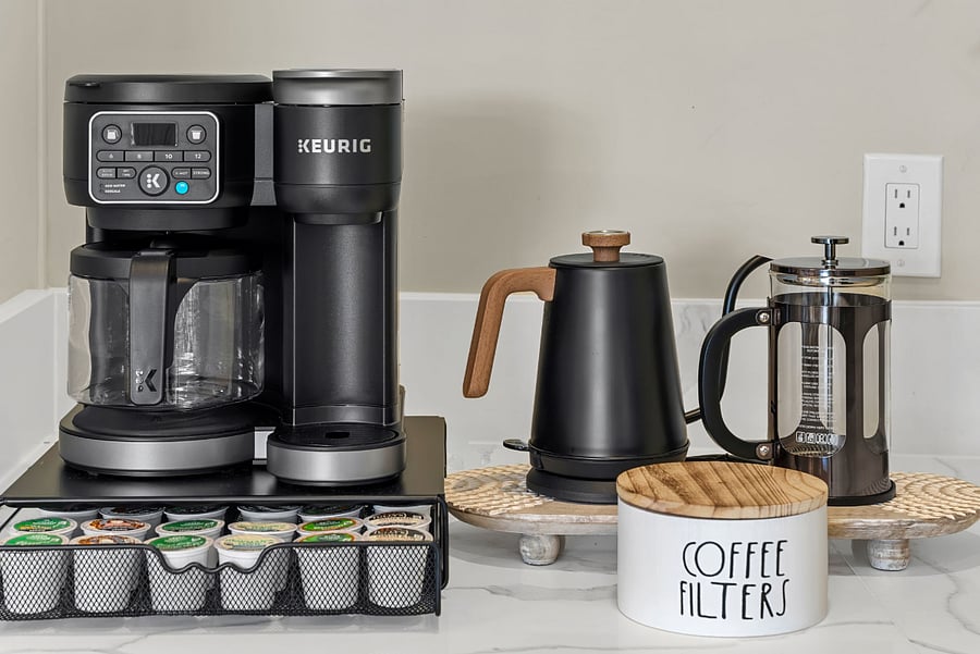 Dedicated coffee and tea station for an easy start to your day.