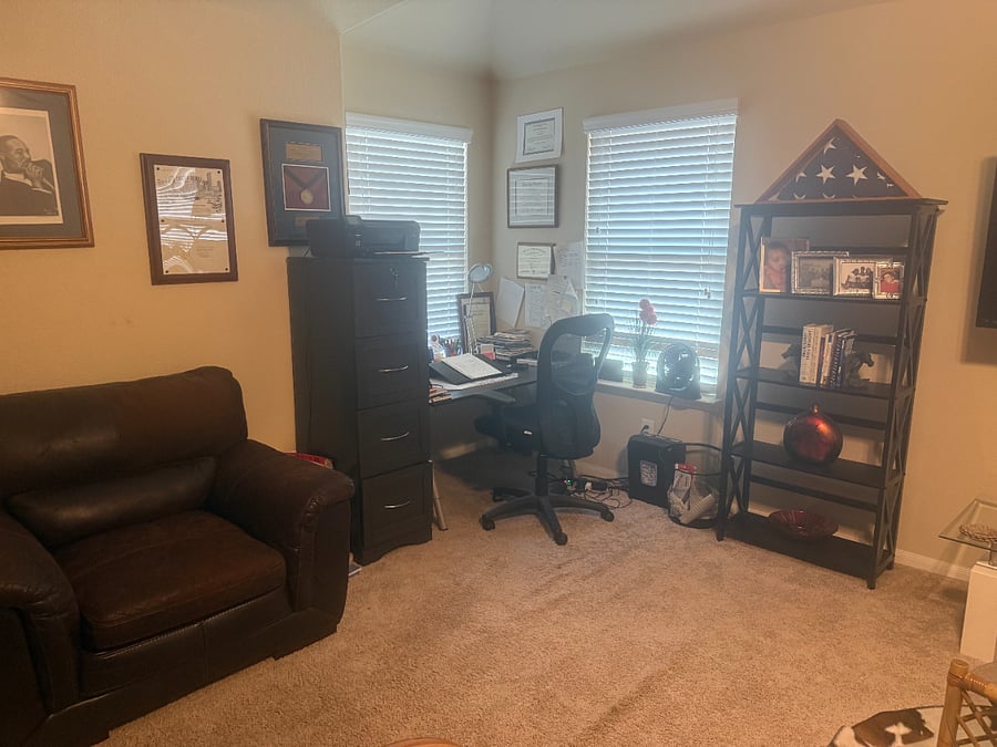 Upstairs living area