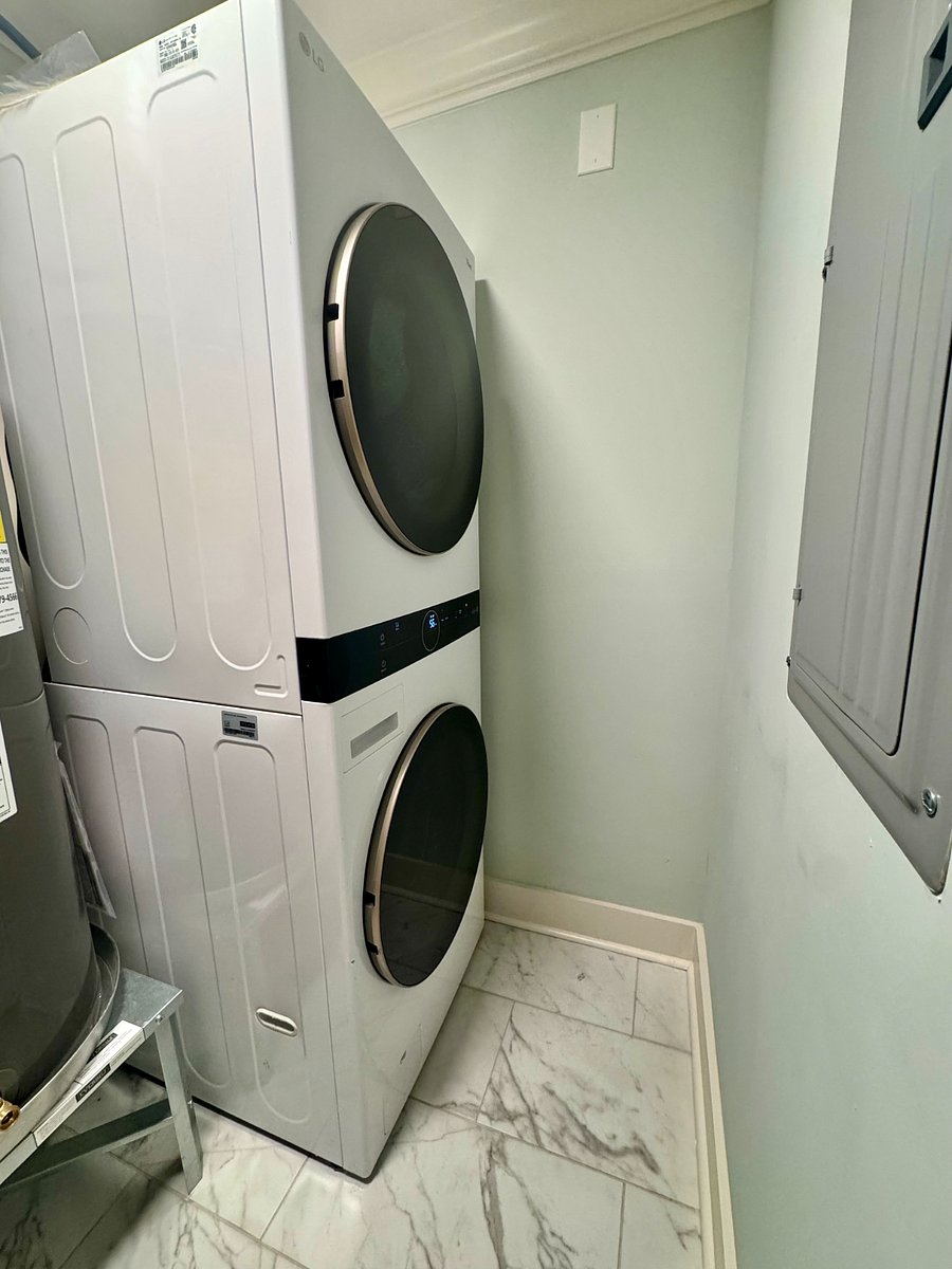 Full sized washer and dryer.