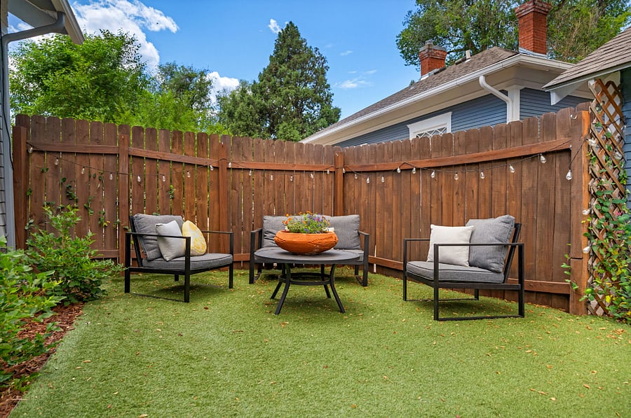 A quiet backyard hangout spot.