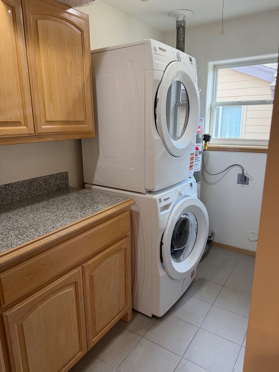 brand new washer/dryer in pantry