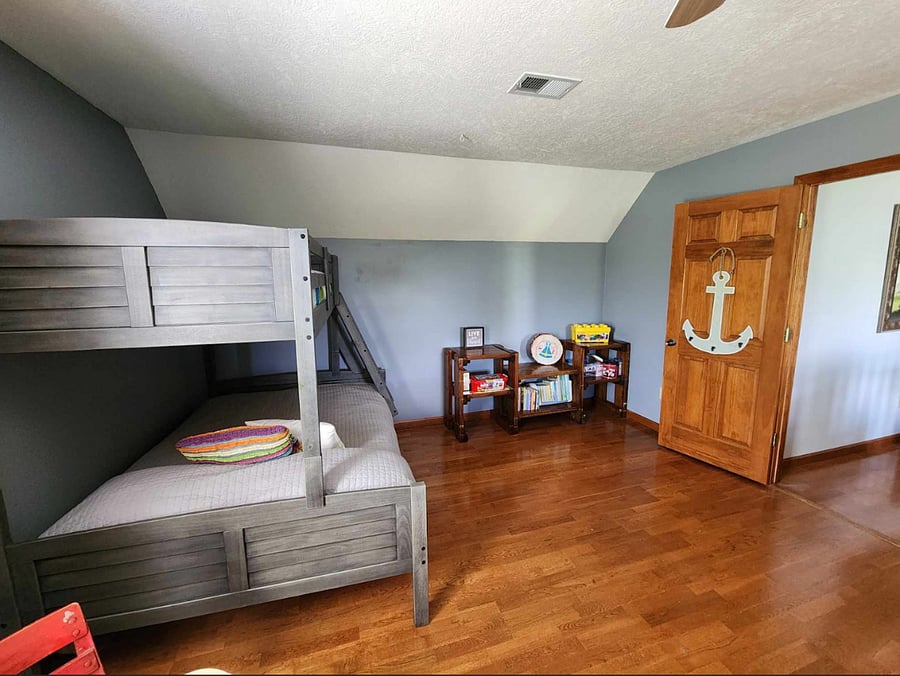 bedroom 3, queen bed with bunk bed (twin and full)