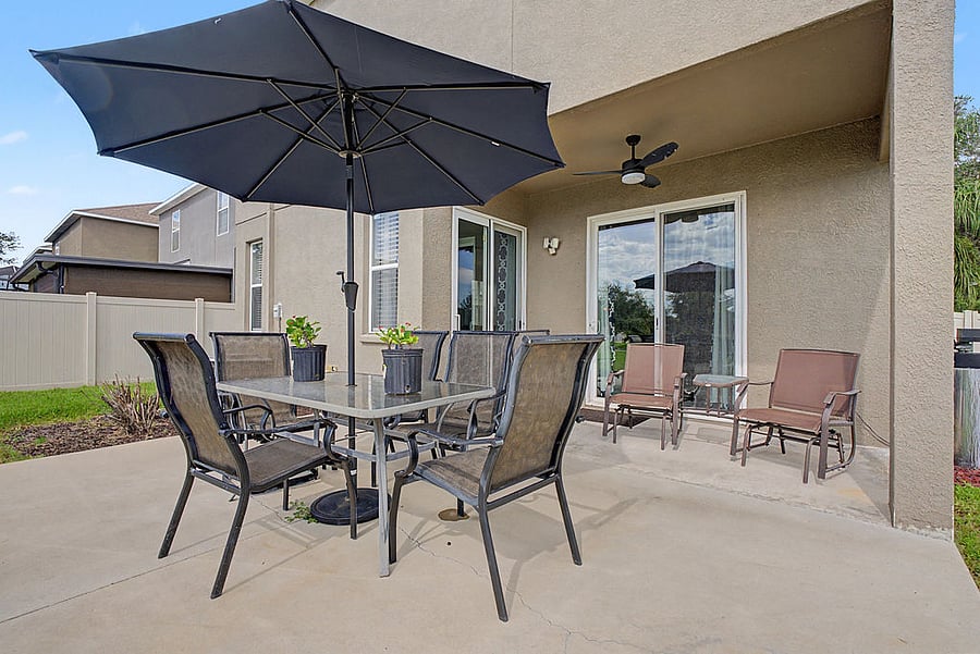 Seating for 8 outdoors