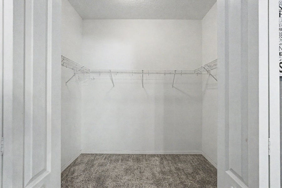 Walk-in master bedroom closet