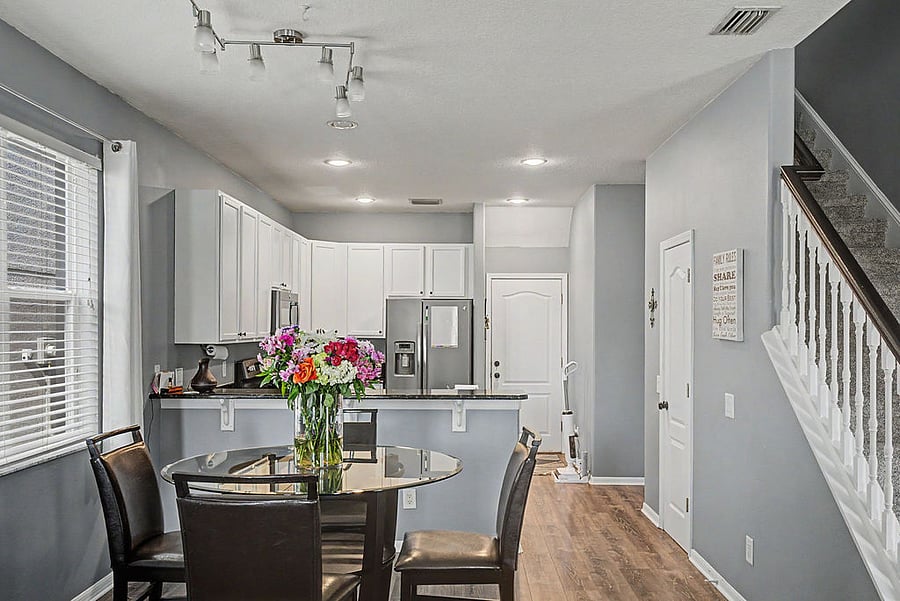 Breakfast nook and kitchen