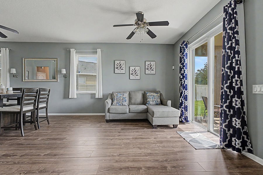 Open formal living/dining area