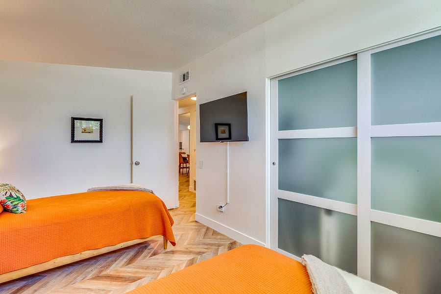 View 2: Guest bedroom 2 with closet and tv