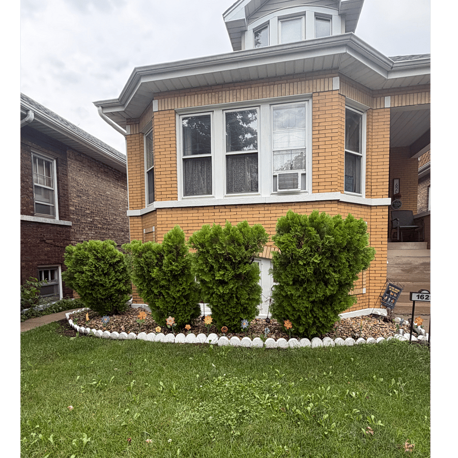 front of the house