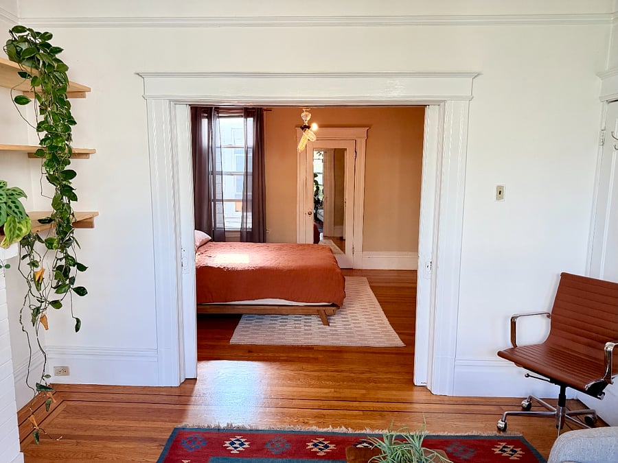 Bedroom view from private living area