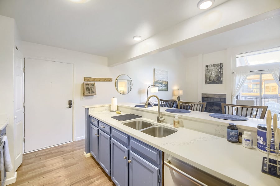 Kitchen with deep undermount sink