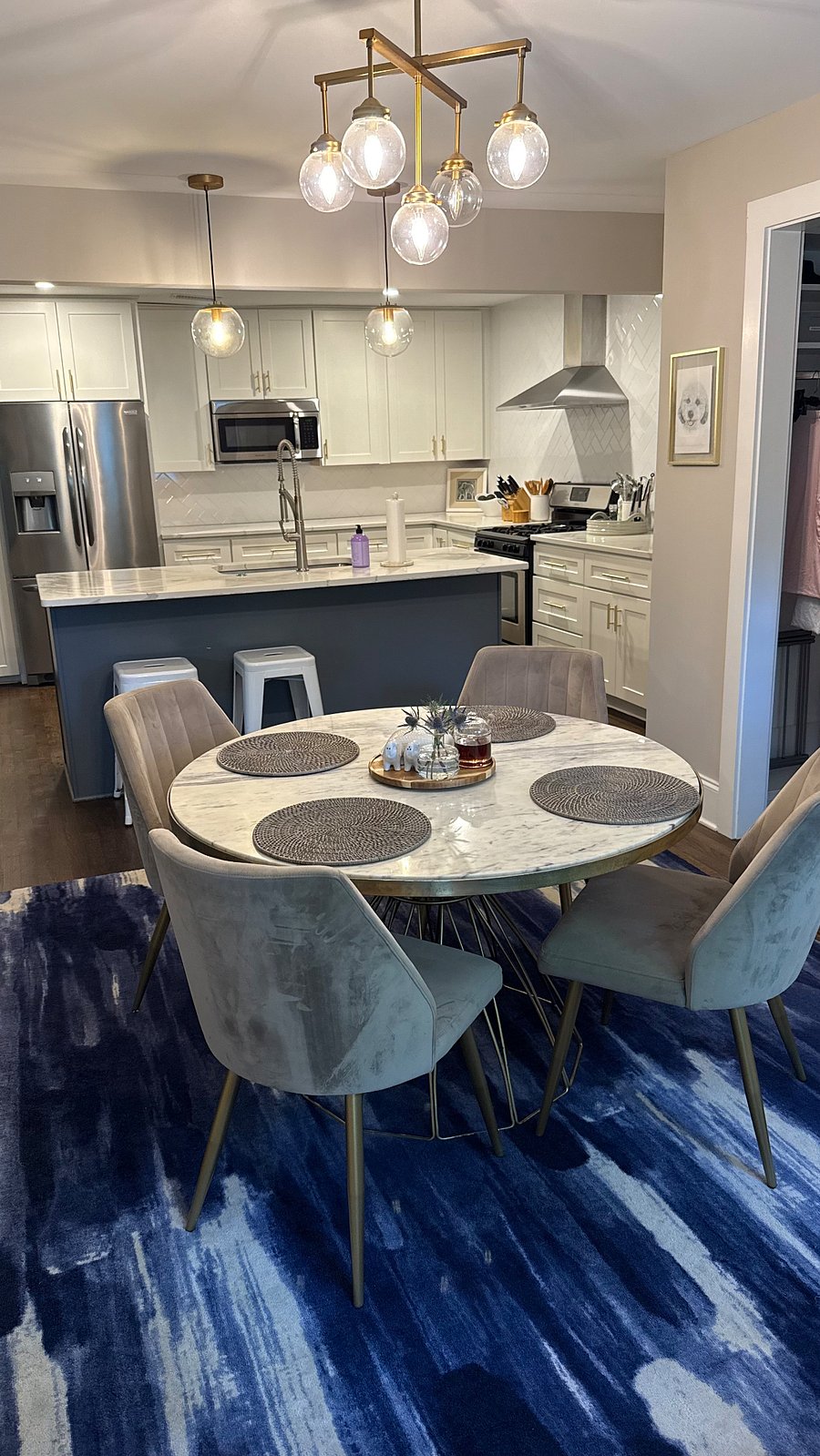 Dining room/ kitchen view.