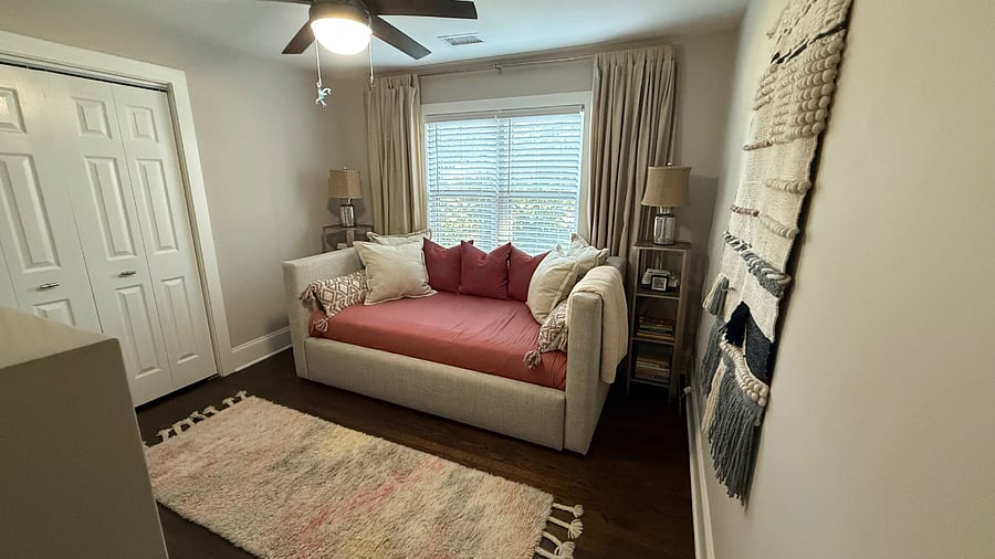 Bedroom 2
West Elm Day bed with trundle bed and dresser.
Full size closet