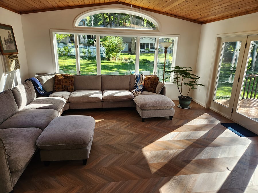'Florida' living room adjoining deck at rear of home