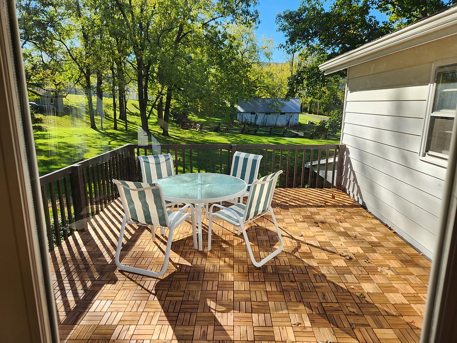 Deck and views of State park