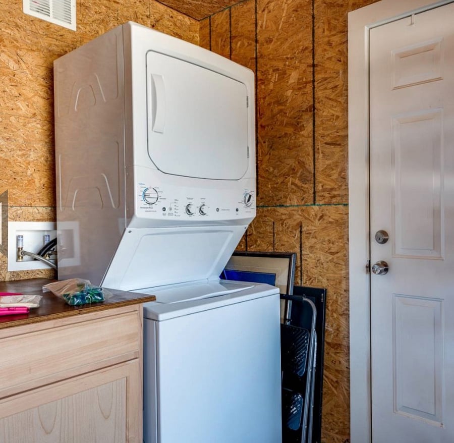 There is a larger washer/dryer available for use as well.  It's for owner use, but guests can use it too.  