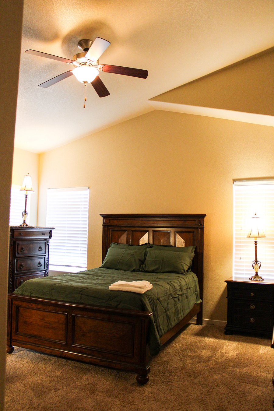 Bedroom #1-Master Bedroom, Queen size bed, refrigerator, microwave