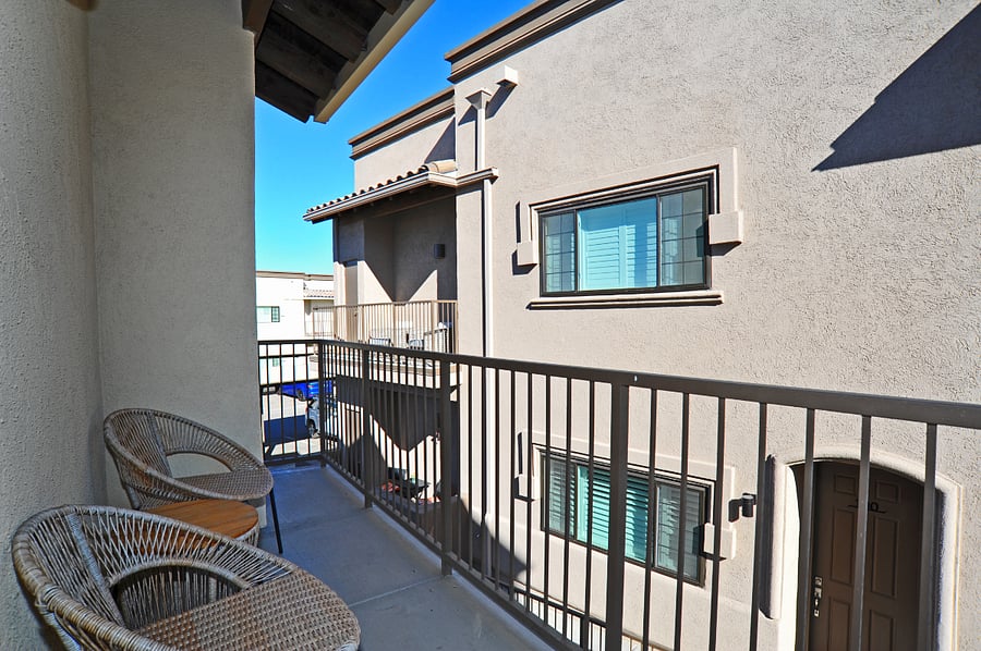 Balcony Patio with Storage Closet