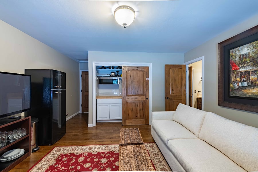 Paris studio - Living Space w/Sofa bed, kitchenette, dining area, smart TV