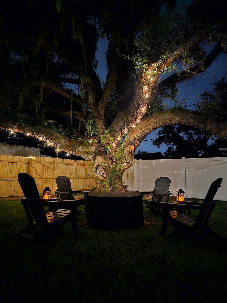 Backyard with Fire Pit