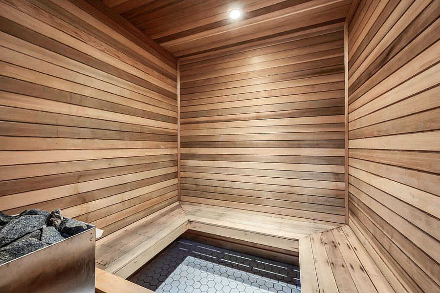 Community dry sauna.