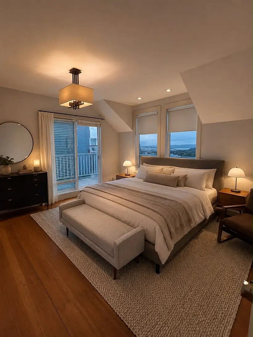 Master bedroom, private terrace with Golden Gate views