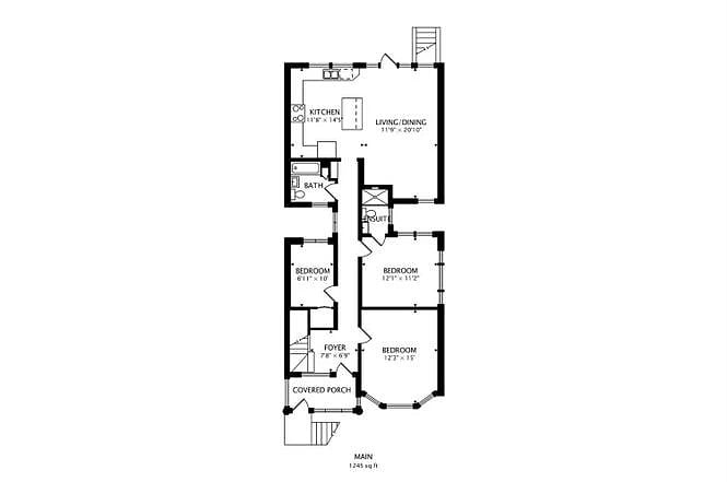 Main level floor plan