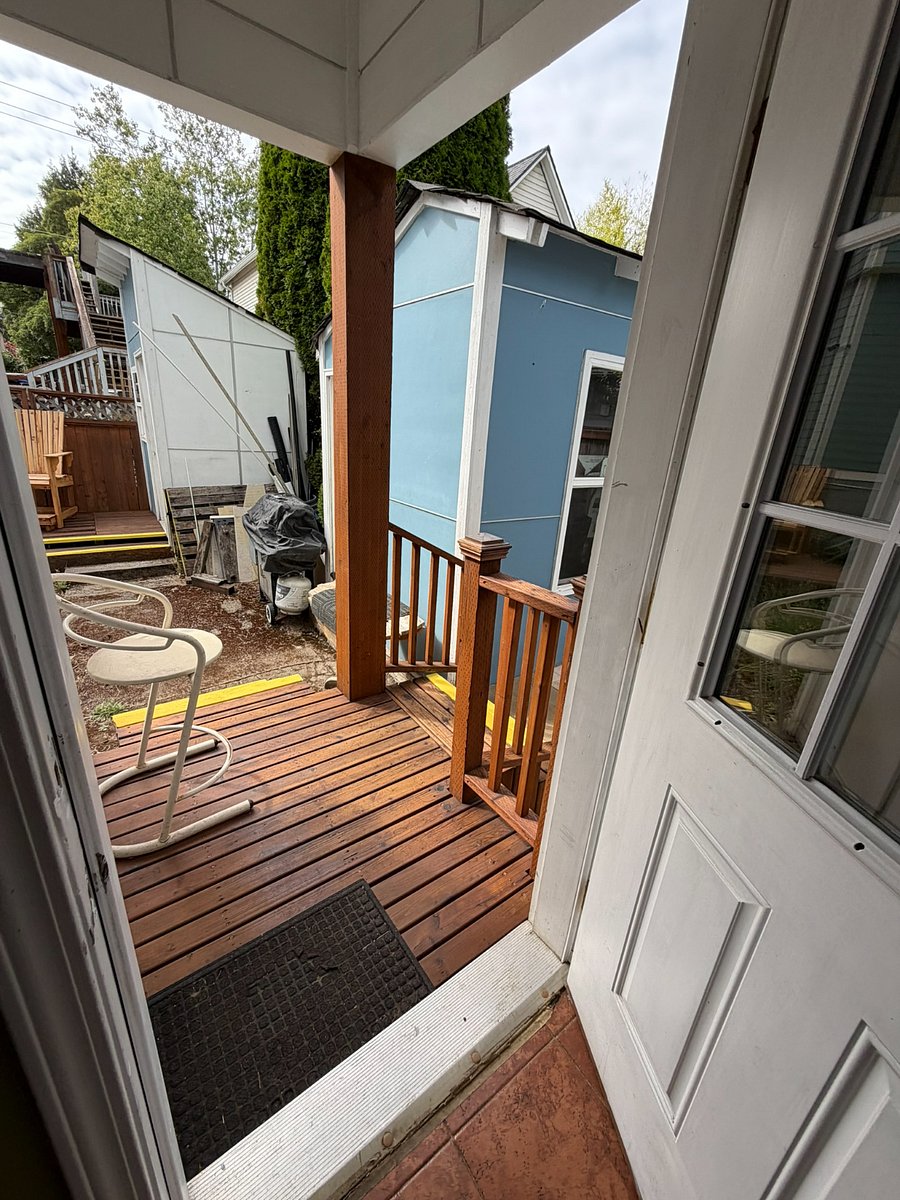 Private rear deck with direct access from Marion House