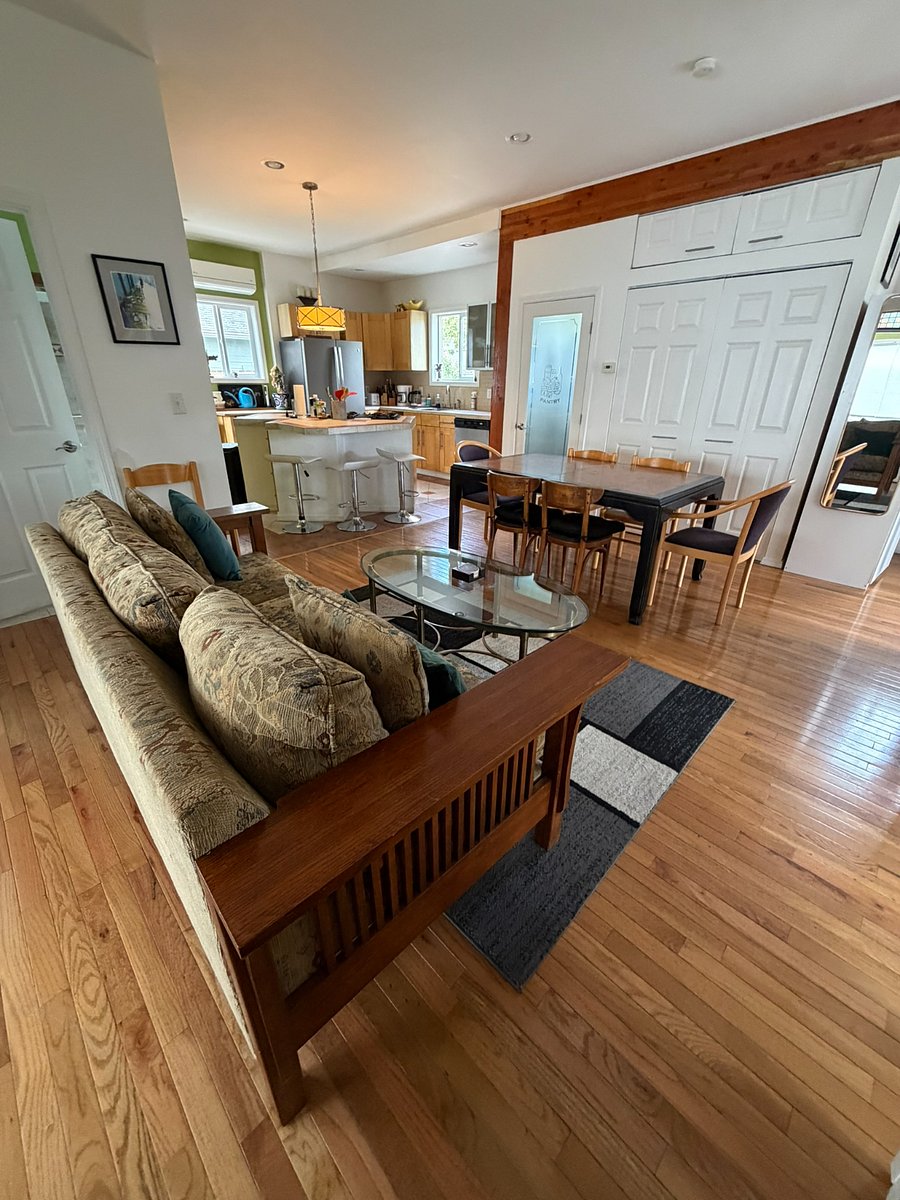 Living and dining room viewed from the seating area