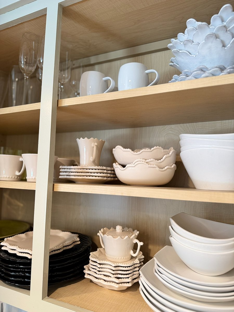 Variety of designer dishware