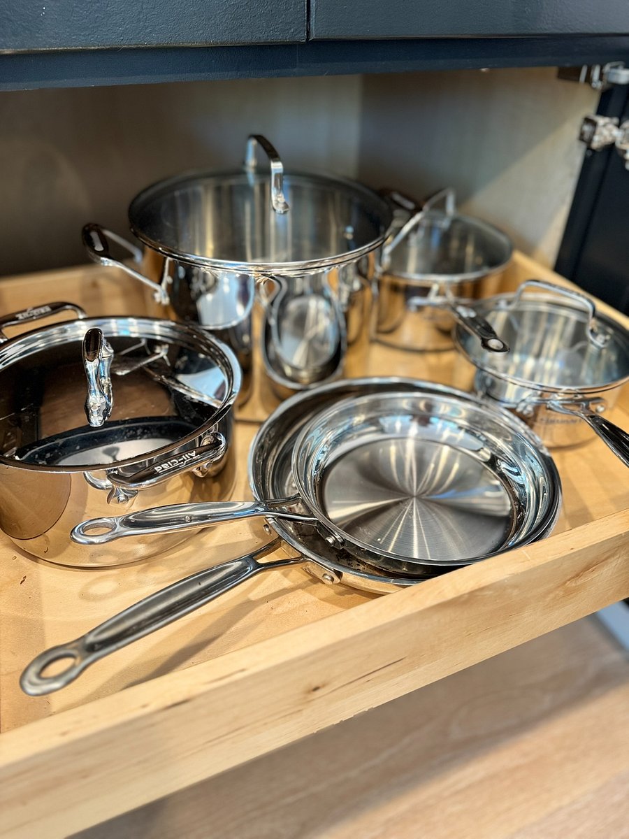 Variety of Cuisinart and All-clad pots & pans