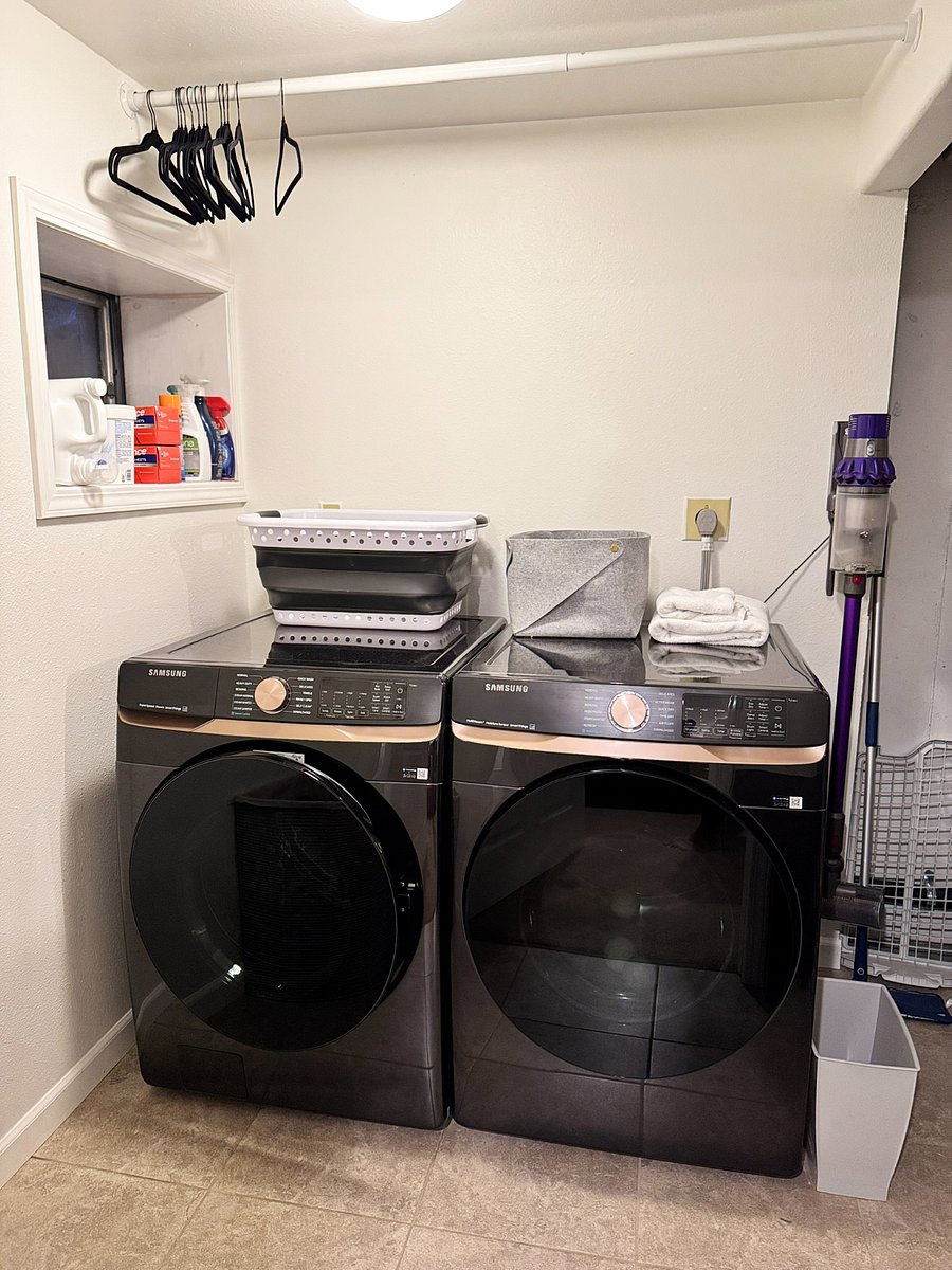 New Samsung washer & dryer, clothing rod for hang drying and Dyson vacuum