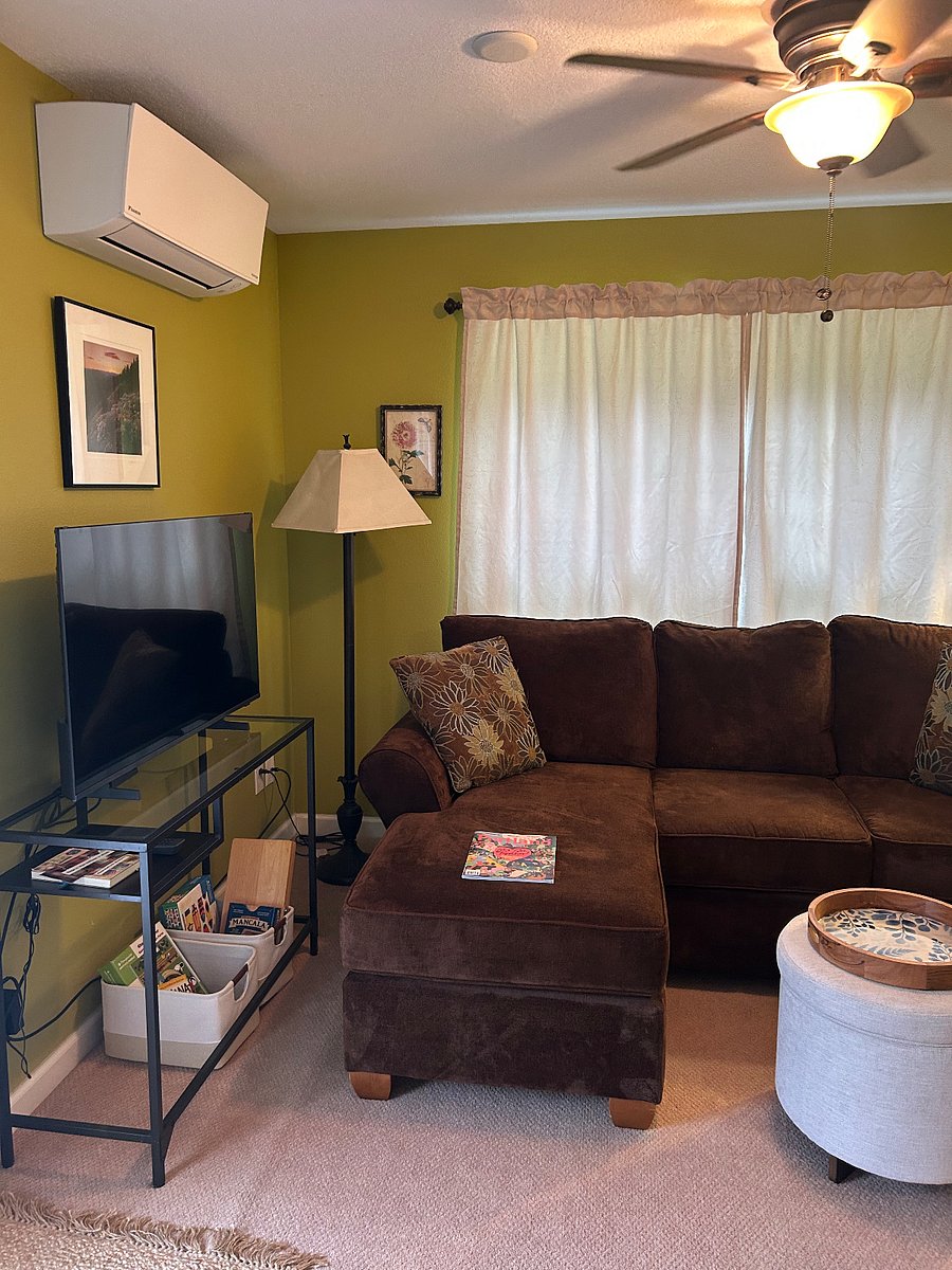 Living Room with TV (log in to your viewing apps)