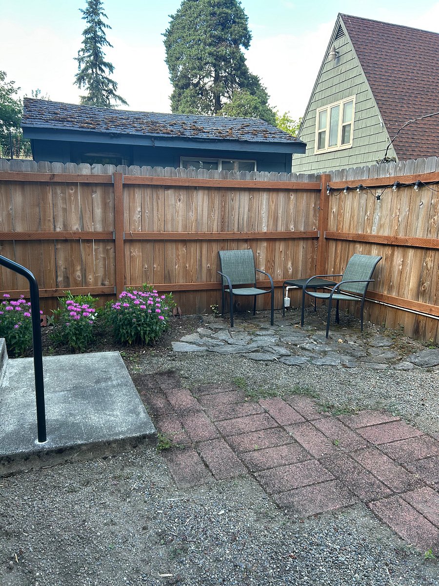 Private Fenced Courtyard with gated Entrance