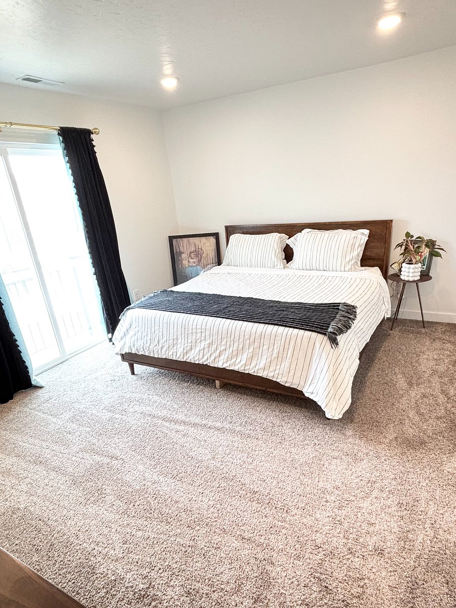 Master bedroom with balcony