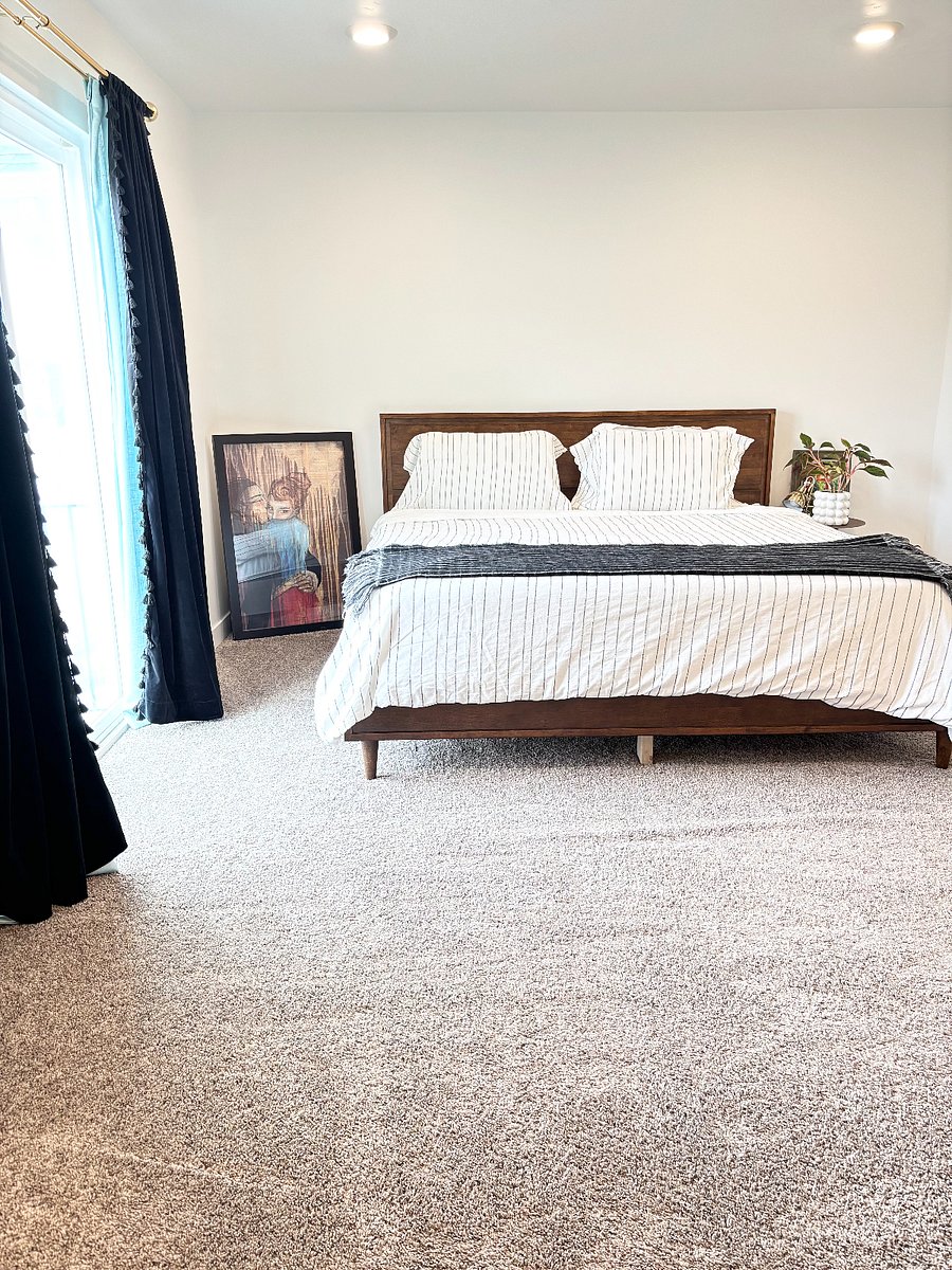 Master bedroom with balcony
