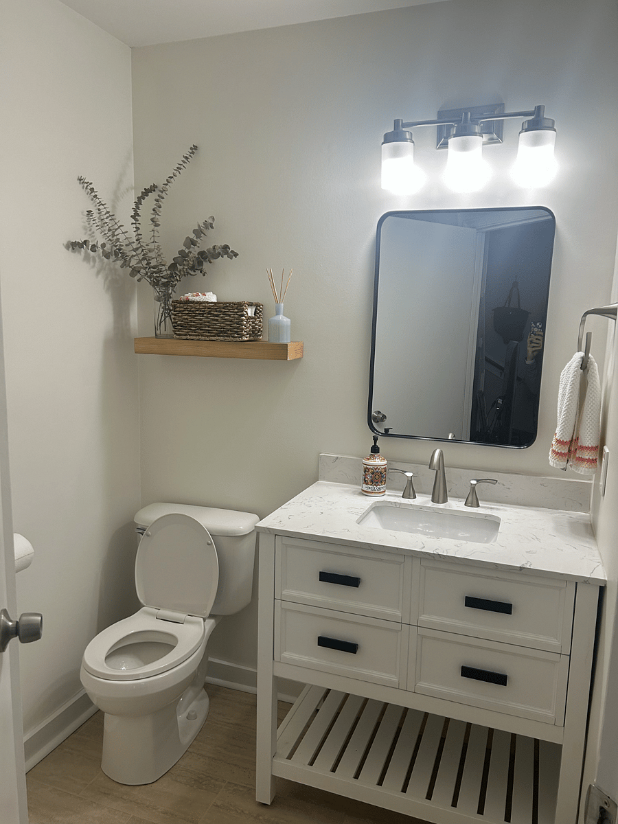 Half bathroom located on first floor
